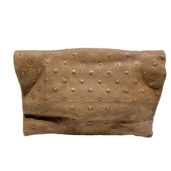The Pyramid Stud Leather Lunch Clutch Bag  by Marie Turnor‎ -Hard to Find - Picture 3 of 6